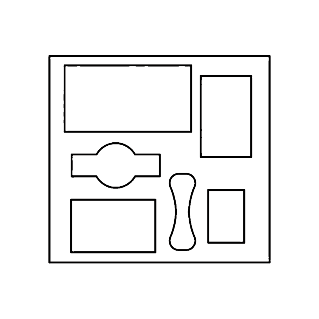 Wooden Accessories Box (Six Items)